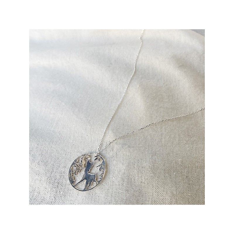 Collier 4 saisons médaille Automne sur chaine en argent - Bijoux fins et fantaisies