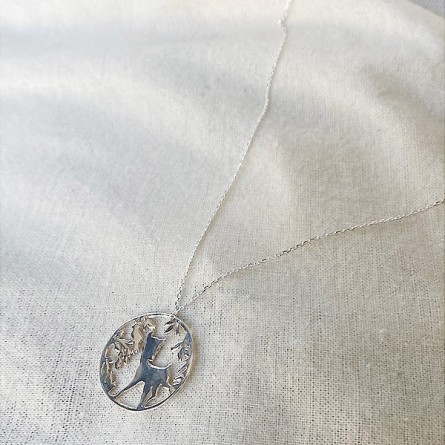 Collier 4 saisons médaille Automne sur chaine en argent - Bijoux fins et fantaisies