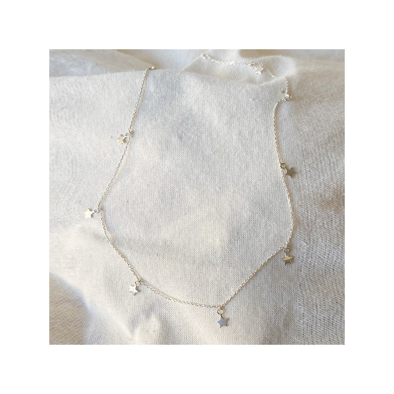Collier petites étoiles sur chaine fine en argent - Bijoux fins et tendances