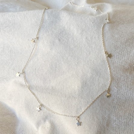 Collier petites étoiles sur chaine fine en argent - Bijoux fins et tendances