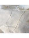 Collier petites perles à écraser irrégulières sur chaine en argent - Bijoux fins et intemporels