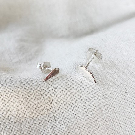 Boucles d'oreilles puce aile d'ange en argent - Bijoux fins de créateur