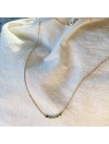 Collier sur chaine en plaqué or pierres fines rubis soizte et perles - Bijoux fins et intemporels