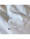 Bracelet Délicat en argent avec une pierre semi-précieuse en lapis lazuli - Bijoux fins et intemporels