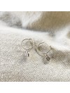Boucles d'oreilles créoles mini coquillage cauris en argent - Bijoux délicat