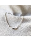 Bracelet sur chaine semainier 7 perles facettées en argent - Bijoux fins et fantaisies