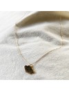 Collier pendentif en forme de nuage sur chaine en plaqué or - bijoux fins et fantaisies