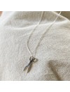 Collier pendentif en forme de ciseaux sur chaine en argent - bijoux fins et fantaisies