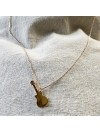 Collier pendentif en forme de guitare sur chaine en plaqué or - bijoux fins et fantaisies