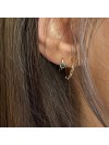 Boucles d'oreilles créoles en forme de chaine maillons rigides - Bijoux fins et modernes