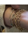 Bracelet à maillons ronds en plaqué or - Bijoux modernes