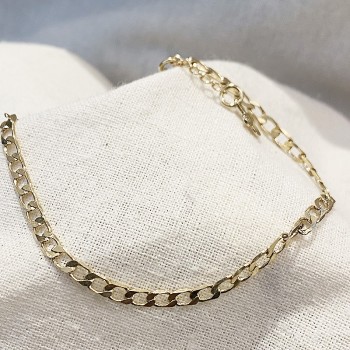 Bracelet maillons fin gourmette en plaqué or - Bijoux fins et intemporels