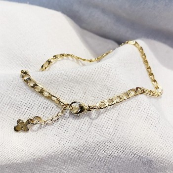 Bracelet maillons fin gourmette en plaqué or - Bijoux fins et intemporels