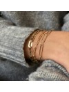 Bracelet à gros maillons plats épais en plaqué or - Bijoux tendances