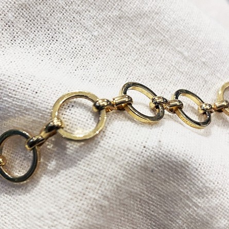 Collier à grands maillons ronds en plaqué or - Bijoux modernes