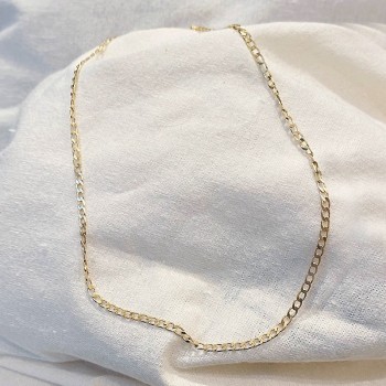 Collier maillons fin gourmette en plaqué or - Bijoux fins et intemporels