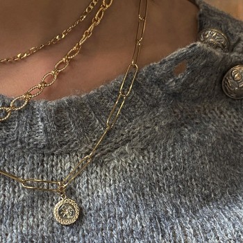Collier maillons fin gourmette en plaqué or - Bijoux fins et intemporels