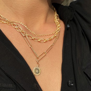 Collier maillons fin gourmette en plaqué or - Bijoux fins et intemporels