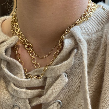 Collier maillons fin gourmette en plaqué or - Bijoux fins et intemporels