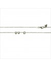 Collier sur chaine en argent avec 3 petits anneaux perlés - Bijoux fins et fantaisies